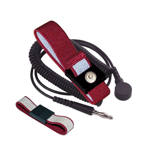 Anti-Allergy Wrist Strap Set, 6', 4mm, Maroon